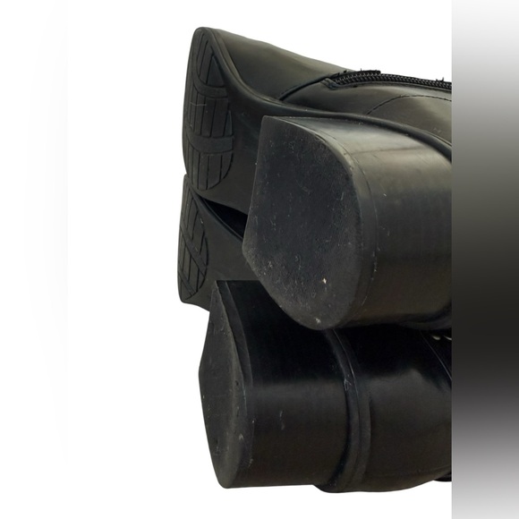 Bandolino Two-Tone Black & Brown Knee-High Riding Boots | Women’s Size 9 - Picture 6 of 11